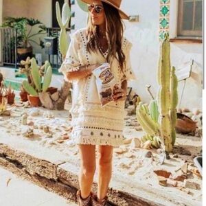 Spell Alfie knit dress in creme XS